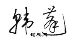 駱恆光韓蓬草書個性簽名怎么寫