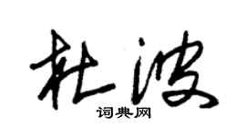 朱錫榮杜波草書個性簽名怎么寫