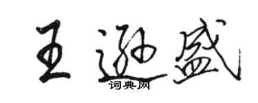 駱恆光王遜盛行書個性簽名怎么寫