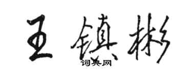 駱恆光王鎮彬行書個性簽名怎么寫