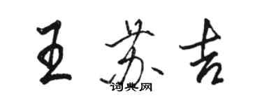 駱恆光王蘇吉行書個性簽名怎么寫