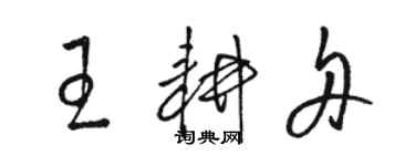 駱恆光王耕舟草書個性簽名怎么寫