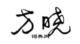 曾慶福方曉草書個性簽名怎么寫