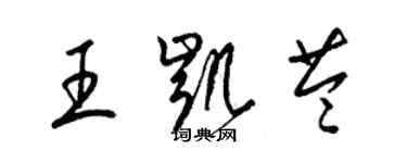 梁錦英王凱苓草書個性簽名怎么寫