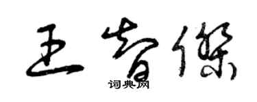 曾慶福王智傑草書個性簽名怎么寫