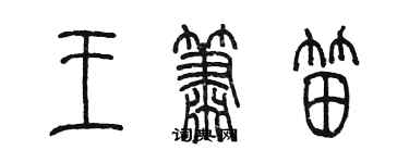 陳墨王簫笛篆書個性簽名怎么寫