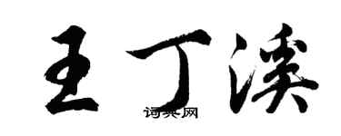 胡問遂王丁溪行書個性簽名怎么寫