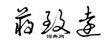 曾慶福蔣致遠草書個性簽名怎么寫