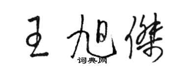 駱恆光王旭傑草書個性簽名怎么寫