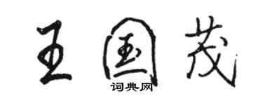 駱恆光王國茂行書個性簽名怎么寫