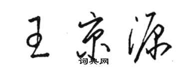 駱恆光王京源草書個性簽名怎么寫