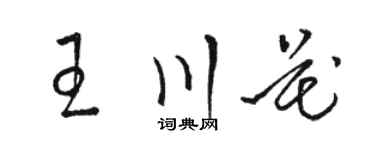 駱恆光王川花草書個性簽名怎么寫