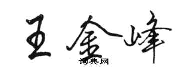 駱恆光王金峰行書個性簽名怎么寫