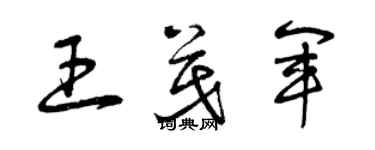 曾慶福王茂軍草書個性簽名怎么寫