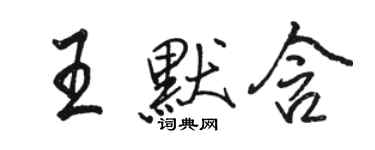 駱恆光王默含行書個性簽名怎么寫