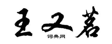 胡問遂王又茗行書個性簽名怎么寫