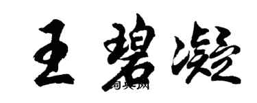 胡問遂王碧凝行書個性簽名怎么寫
