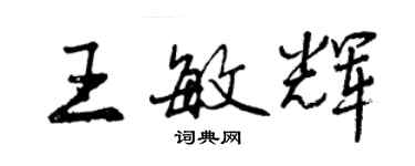 曾慶福王敏輝行書個性簽名怎么寫