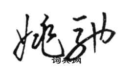 駱恆光姚馳草書個性簽名怎么寫