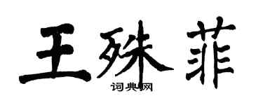 翁闓運王殊菲楷書個性簽名怎么寫