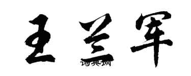 胡問遂王蘭軍行書個性簽名怎么寫