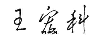 駱恆光王宏科草書個性簽名怎么寫