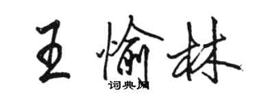 駱恆光王愉林行書個性簽名怎么寫