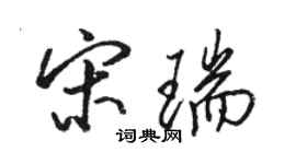 駱恆光宋瑞行書個性簽名怎么寫