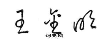 駱恆光王金明草書個性簽名怎么寫