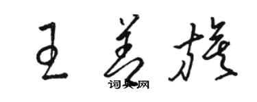 駱恆光王善旗草書個性簽名怎么寫