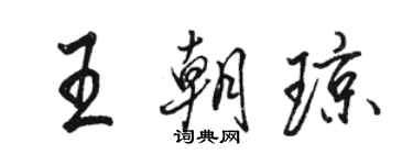 駱恆光王朝瓊行書個性簽名怎么寫