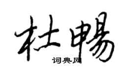 王正良杜暢行書個性簽名怎么寫
