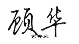 駱恆光顧華行書個性簽名怎么寫