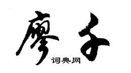 胡問遂廖千行書個性簽名怎么寫