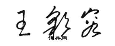 駱恆光王彩容草書個性簽名怎么寫