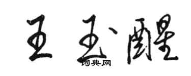 駱恆光王玉醒行書個性簽名怎么寫