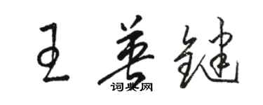 駱恆光王英鍵草書個性簽名怎么寫