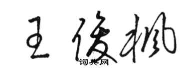 駱恆光王俊楓草書個性簽名怎么寫