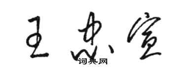 駱恆光王忠宣草書個性簽名怎么寫