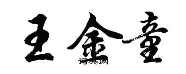 胡問遂王金童行書個性簽名怎么寫