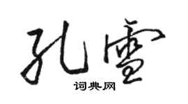 駱恆光孔雪行書個性簽名怎么寫