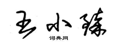 朱錫榮王小臻草書個性簽名怎么寫