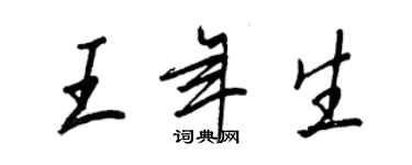 王正良王年生行書個性簽名怎么寫