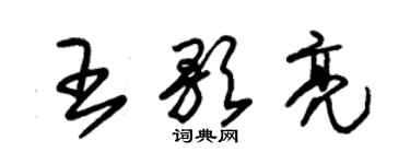 朱錫榮王歌亮草書個性簽名怎么寫