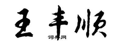 胡問遂王豐順行書個性簽名怎么寫