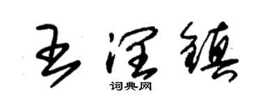 朱錫榮王潤鎮草書個性簽名怎么寫