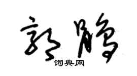 朱錫榮郭鵑草書個性簽名怎么寫