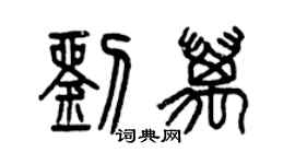 曾慶福劉萬篆書個性簽名怎么寫