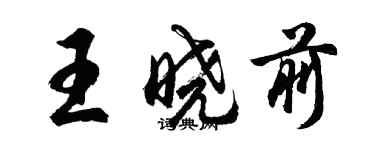 胡問遂王曉前行書個性簽名怎么寫