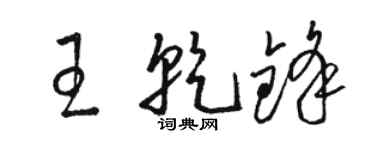 駱恆光王乾鋒草書個性簽名怎么寫